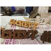 Image 5 : SHELF LOT OF MINIATURE ANIMALS/WOODEN NATIVITY SCENE/WOODEN RECIPE BOX ETC