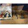 Image 9 : SHELF LOT OF MINIATURE ANIMALS/WOODEN NATIVITY SCENE/WOODEN RECIPE BOX ETC