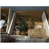Image 6 : SHELF LOT OF MISC CRAFT SUPPLIES - PINE CONES/SNOW/MINIATURES/DRIED FLOWERS & MOSS