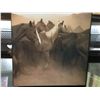Image 2 : HORSE PRINT ON CANVAS & 3 HORSE/COWBOY BOOKS