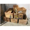 Image 1 : GROUP OF ANTIQUE WOODEN CRATES - 8 PCE