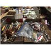 Image 12 : SHELF LOT OF DECORATIVE PLATES/STEINS/VASES/CHINA CANDLE HOLDERS/GLASSES & ASSTD SILVERWARE