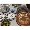 Image 2 : SHELF LOT OF DECORATIVE PLATES/STEINS/VASES/CHINA CANDLE HOLDERS/GLASSES & ASSTD SILVERWARE