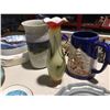 Image 3 : SHELF LOT OF DECORATIVE PLATES/STEINS/VASES/CHINA CANDLE HOLDERS/GLASSES & ASSTD SILVERWARE