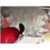 Image 8 : SHELF LOT OF DECORATIVE PLATES/STEINS/VASES/CHINA CANDLE HOLDERS/GLASSES & ASSTD SILVERWARE