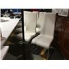 Image 1 : SET OF 8 UPHOLSTERED WHITE BOARDROOM STYLE CHAIRS