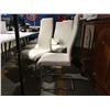 Image 2 : SET OF 8 UPHOLSTERED WHITE BOARDROOM STYLE CHAIRS