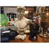 Image 1 : 1 ROMAN BUST (APPROX 22.75") & 1 WOODEN MAN BUST (APPROX 12.5")