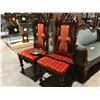 Image 1 : ANTIQUE BED WARMER & 2 ENGLISH STYLE UPHOLSTERED CHAIRS