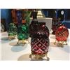 Image 2 : SHELF LOT OF ASSTD FABERGE STYLE CRYSTAL EGGS & VARIOUS SIZED VASES