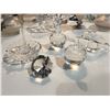 Image 2 : SHELF LOT OF ASSTD GLASSWARE - CANDLE HOLDERS/RING HOLDER/CRYSTAL FIGURINES/ SINGLE ROSE BUD VASE