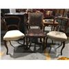 Image 2 : 3 VICTORIAN STYLE CHAIRS (2 WITH UPHOLSTERED SEATS & 1 WITH UPHOLSTERED SEAT & BACK)