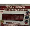 Image 1 : STEELMAN 10' WORK BENCH WITH 25' DRAWERS (RED) WITH LOCKS & ANTI-SLIP LINERS - USING NEW 3-RAIL