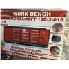 Image 1 : STEELMAN 10' WORK BENCH WITH 15' DRAWERS & 2 CABINETS (RED) WITH LOCKS & ANTI-SLIP LINERS - USING