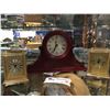 Image 1 : WESTCLOX WOODEN MANTLE CLOCK WITH 2 WESTERN GERMANY BATTERY OPERATED CLOCKS