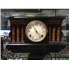 Image 1 : INGRAHAM BLACK ADEMANTINE MANTLE CLOCK (USA) CIRCA 1900'S