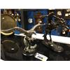 Image 1 : BRONZED BUCKING HORSE & COWBOY STATUE & SPELTER BALD EAGLE STATUE