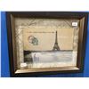 Image 3 : 2 ANTIQUE LOOKING FRAMED PARIS POSTCARD PICTURES, ANTIQUE WOODEN WALL MIRROR (APPROX 25" X  17") &