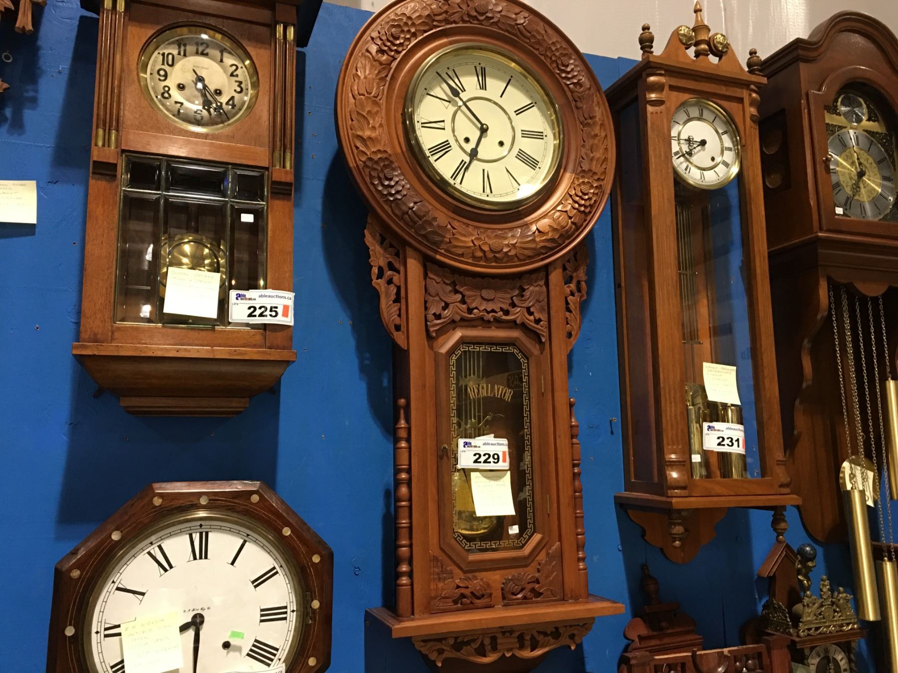 LARGE REPRODUCTION ANTIQUE CLOCK KOREAN MADE 31 DAY WALL CLOCK CIRCA