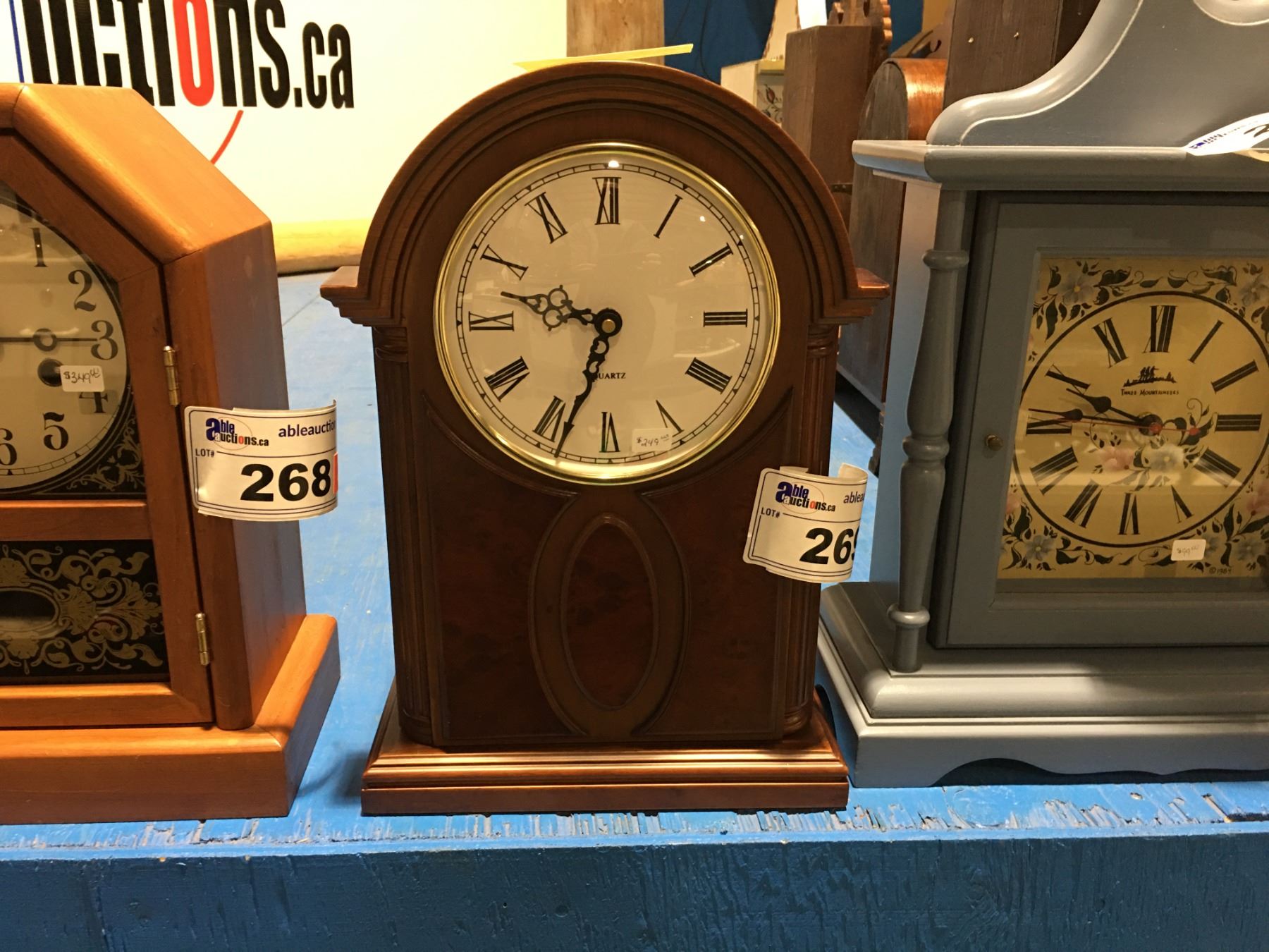 BATTERY MOVEMENT CHIME MANTLE CLOCK Able Auctions battery-movement-chime-mantle-clock-able-auctions