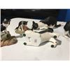 Image 2 : GROUP OF 5 BLACK & WHITE CAT FIGURINES