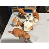 Image 2 : GROUP OF 5 ORANGE TABBY CAT FIGURINES