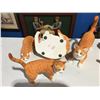 Image 2 : GROUP OF 4 ORANGE TABBY CAT FIGURINES