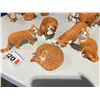 Image 1 : GROUP OF 4 ORANGE TABBY CAT FIGURINES - A