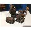 Image 1 : GROUP OF 4 BRONZED FIGURINES (3 BEAR - ONE IS 8.5" & A MOOSE)