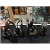 Image 1 : GROUP OF BRONZED BALD EAGLE BOOK ENDS & 2 BALD EAGLE FIGURINES-7.5"