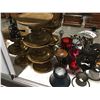 Image 2 : SHELF LOT OF ASSTD COLLECTOR BOTTLES, CANDLE HOLDERS ETC.