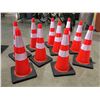 Image 1 : 10 X SAFETY HIGHWAY CONES 28" HIGH - G
