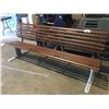 Image 1 : PARK STYLE APPROX 7' LONG ALUMINUM WOOD GRAIN BENCH - A