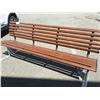 Image 1 : PARK STYLE APPROX 7' LONG ALUMINUM WOOD GRAIN BENCH - B