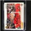 Image 1 : MIKE VERNON SIGNED 1991-92 UPPER DECK HOCKEY CARD