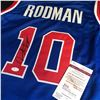 Image 2 : DENNIS RODMAN SIGNED PISTONS JERSEY (JSA COA)