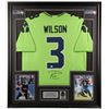 Image 1 : Russell Wilson Signed Seahawks 35x43 Framed Jersey (BECKETT COA)