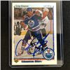 Image 1 : CRAIG SIMPSON SIGNED 1990-91 UPPER DECK HOCKEY CARD