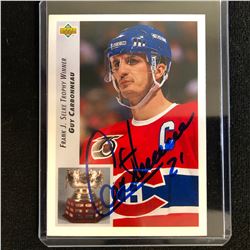 BUY CARBONNEAU SIGNED 1992-93 UPPER DECK HOCKEY CARD