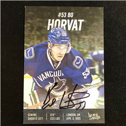 BO HORVAT SIGNED VANCOUVER CANUCKS PROMO CARD