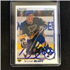 Image 1 : BRETT HULL SIGNED 1990-91 UPPER DECK HOCKEY CARD