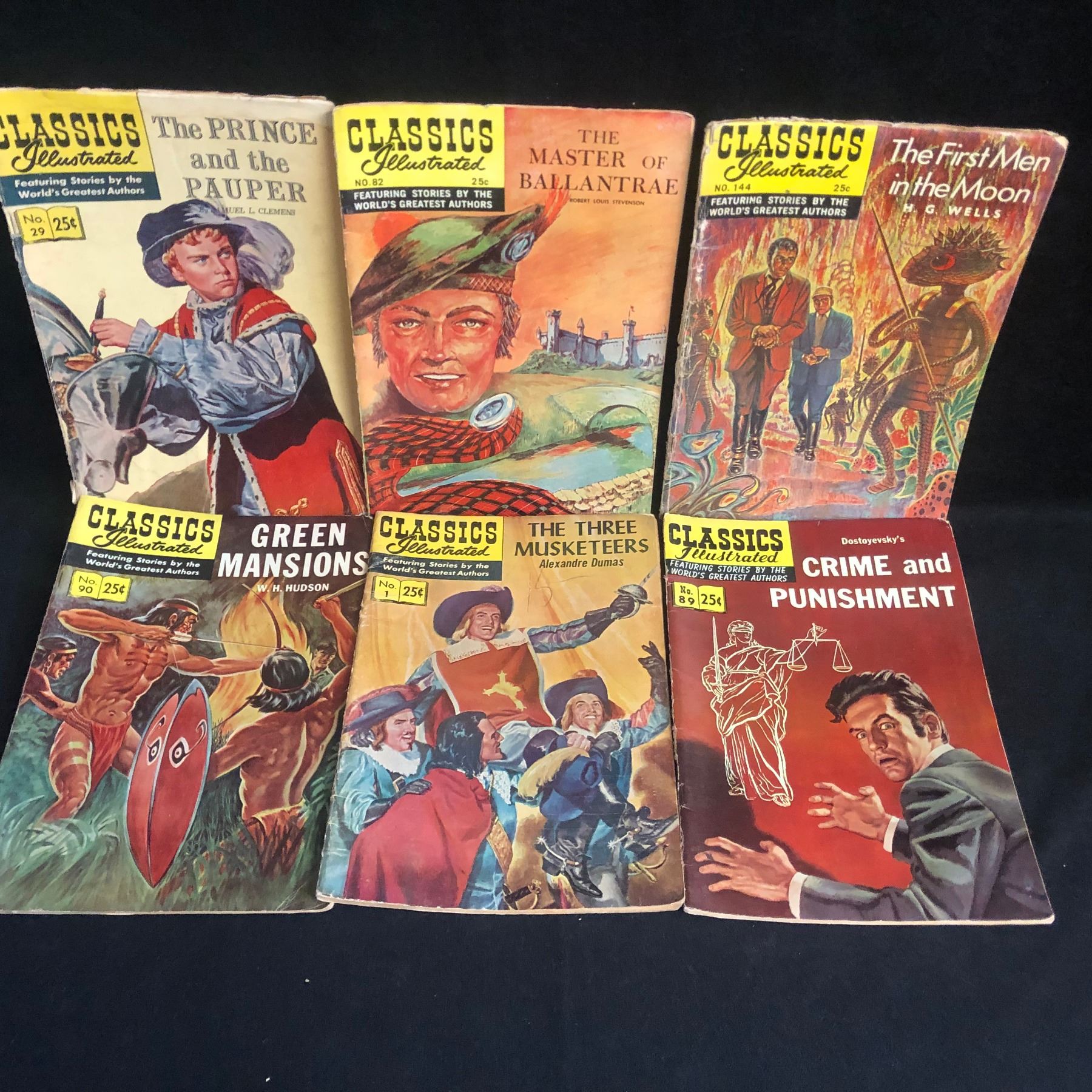 Classic Comics VINTAGE CLASSICS ILLUSTRATED COMIC BOOK LOT