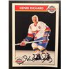 Image 1 : HENRI RICHARD SIGNED ZELLERS "MASTERS OF HOCKEY" CARD
