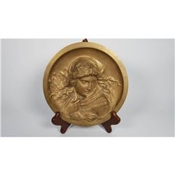 Early 1900's Art Nouveau Bronze Plaque