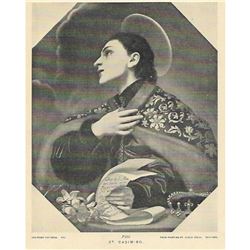 Vintage c1920â€™s half-tone print by Perry Pictures, #419 St. Casimiro, Pitti