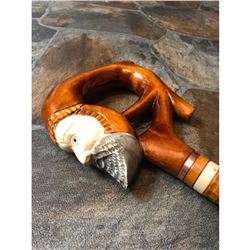 Magician Sorcerer Russian Hand-carved Walking Stick, Cane
