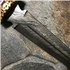 Image 3 : Amethyst Jewel Tone Damascus Steel Boot Dagger Knife