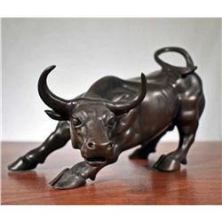 Art Deco-style Stock Market Bull Bronze Sculpture