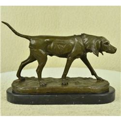 Fox Hound Hunting Dog Bronze Sculpture