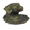 Image 1 : Art Deco-style Labrador Retriever Bronze Statue, Incense Burner, Tray, Dish